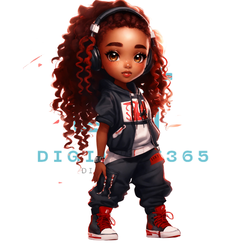 Cute Chibi Girl Clipart Bundle -Digital Clipart Set (PNG, SVG, JPG)