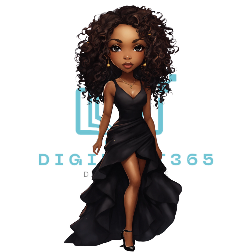 Cute Chibi Girl Clipart Bundle -Digital Clipart Set (PNG, SVG, JPG)